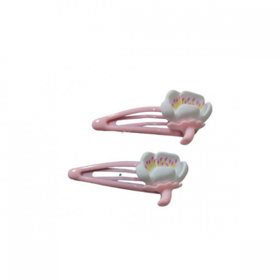 Κλιπ Λουλούδι Άσπρο 2τμχ