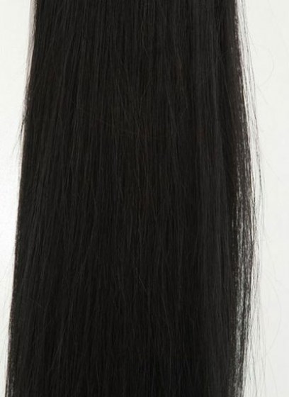 Τρέσα από φυσική τρίχα REMY 120cm x 50cm Μαύρο 1-0