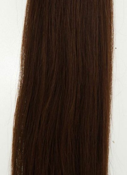 Τρέσα από φυσική τρίχα REMY 120cm x 50cm Καστανό 4-0