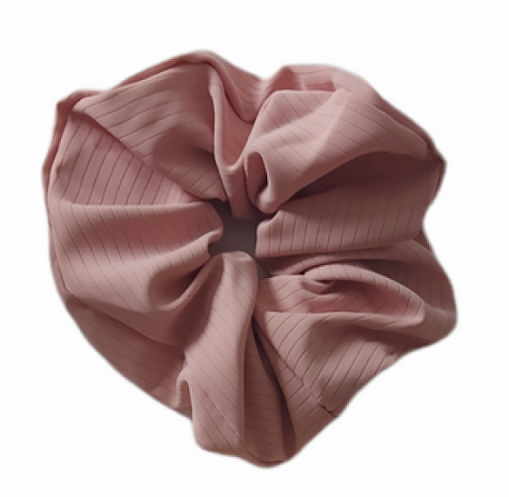 Scrunchie ριγέ Ροζ