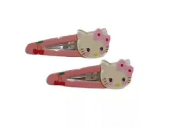 Κλιπ Hello Kitty Ροζ 2τμχ